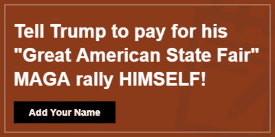 Click to sign the petition! Tell Trump to pay for his